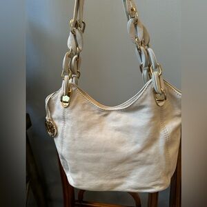 Cream colored satchel- 2 straps